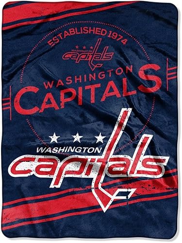 Manta de felpa con licencia oficial de la NHL "Stamp", multicolor, 59.8 x 79.9in