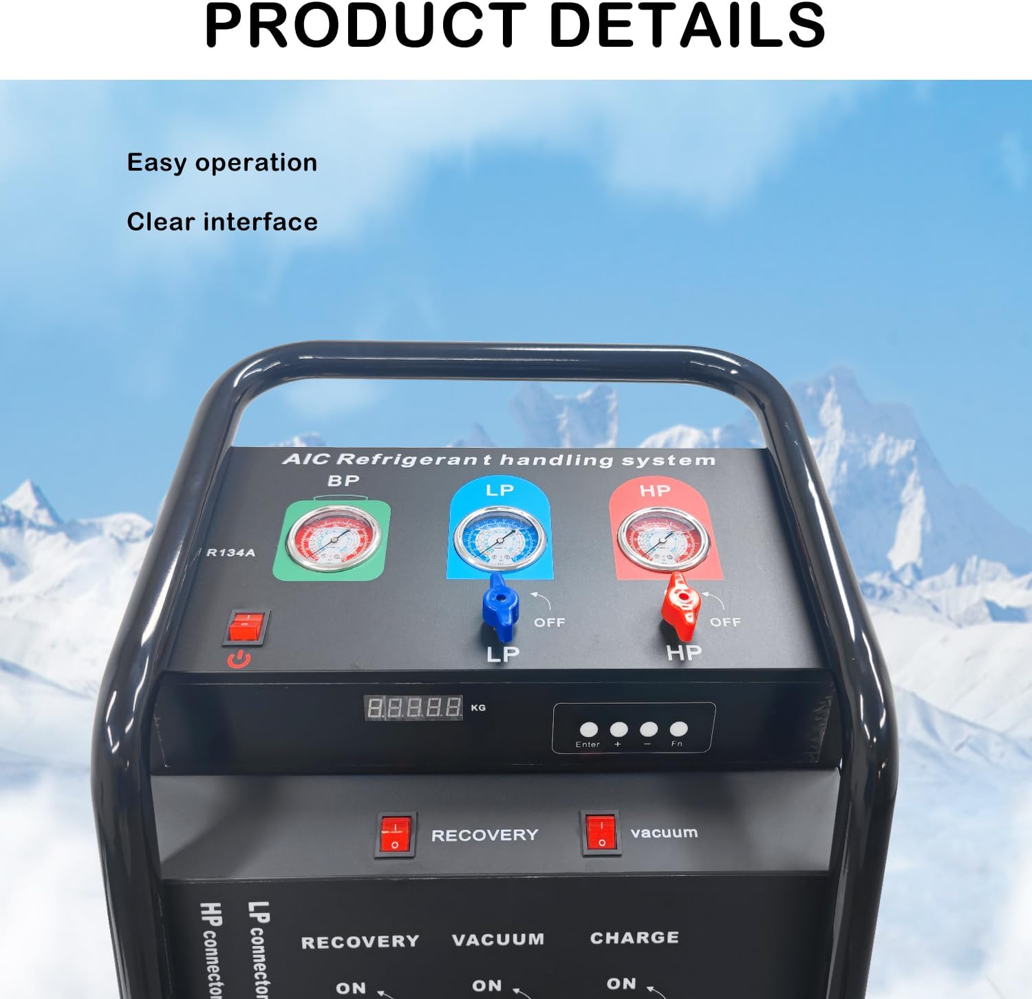 Automatic Refrigerant Recovery Machine Refrigerant Filling Machine Recovery Recycling Recharging 110V