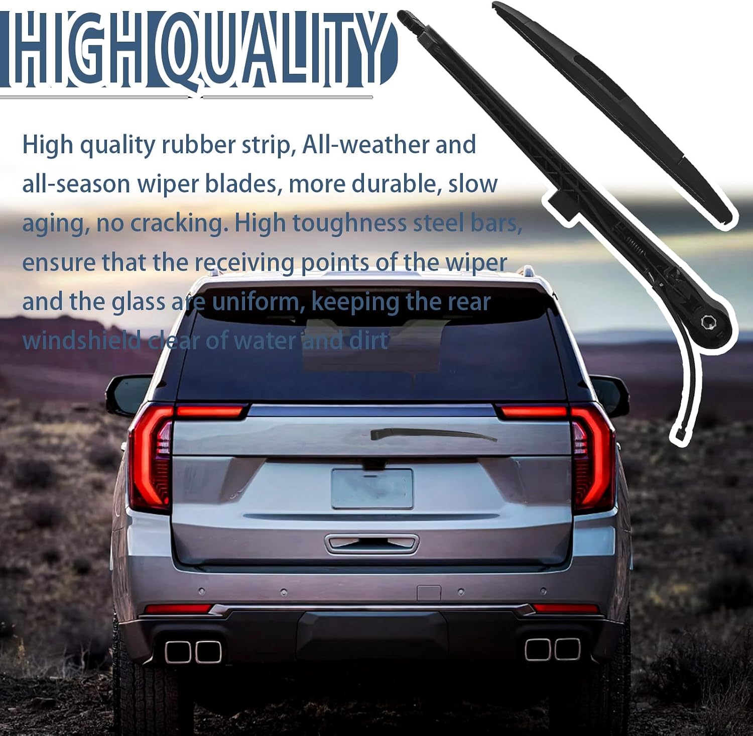 Car Rear Windshield Wiper Arm, Car Wiper, Cinpatible With GC Yukon, Chevy Tahoe, Cadi1lac Escalade, Replacement Part 15277756