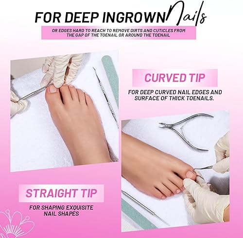 Miniatura 4 de FANDAMEI Limas y limas de uñas, kit de cuidado de uñas, juego de herramientas para cutículas de uñas, herramientas de manicura, lima de uñas, bloque