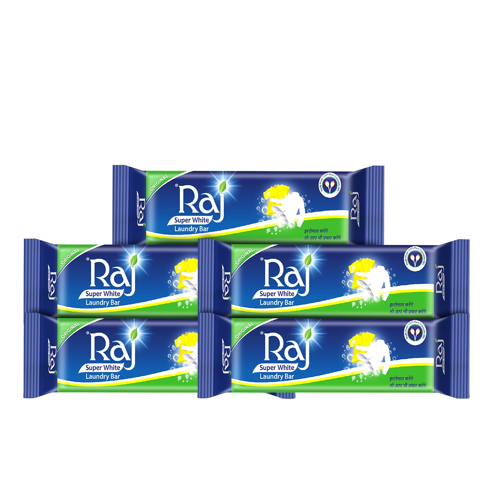 Raj Super White Laundry Soap For Clothes, Removes Tough Stains, 1kg x 5 (Pack of 5x1 kg) (B0DBH6J1H2) Amazon Price History, Amazon Price Tracker