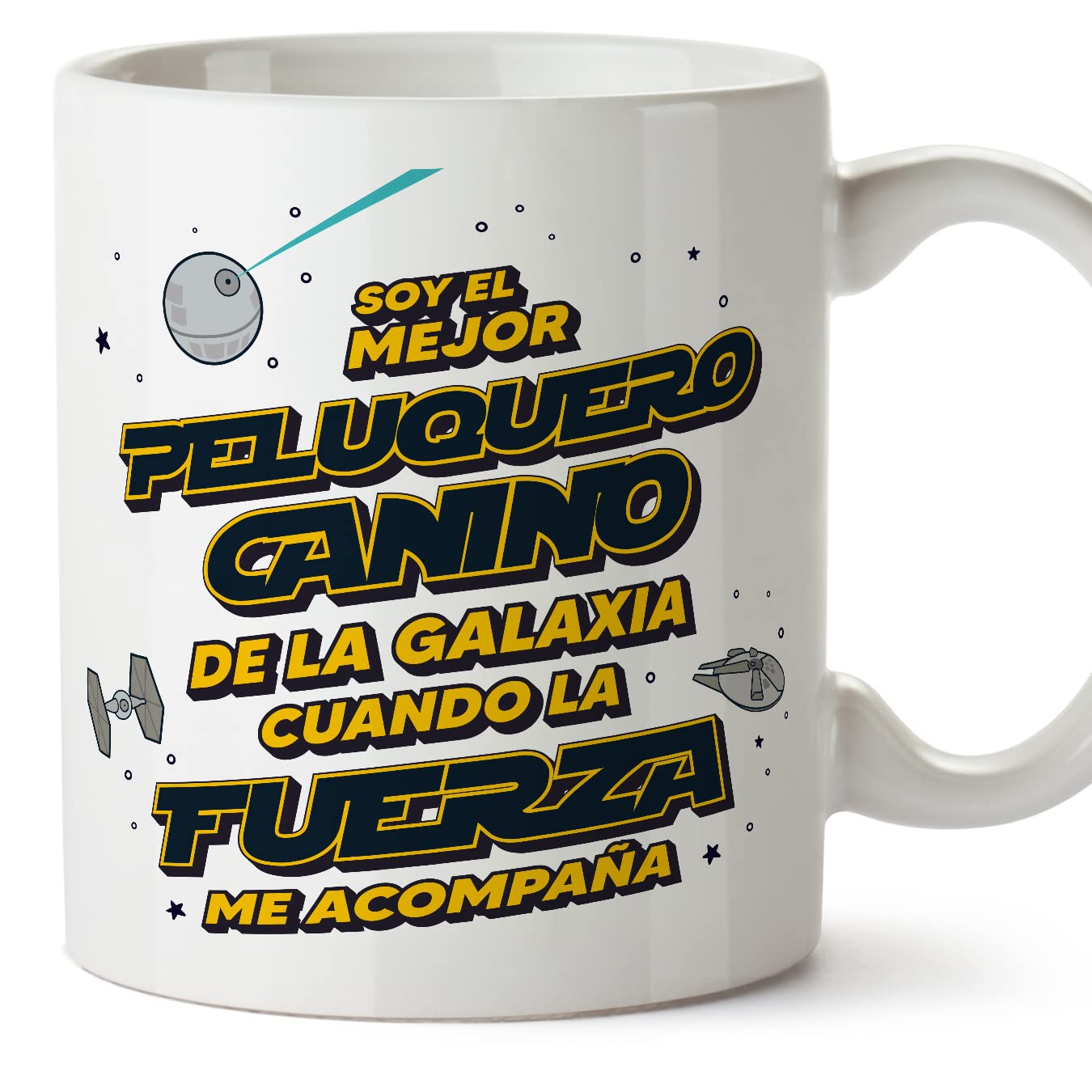 MUGFFINS Tazas para JEFE hombre - En Español - Mejor de la Galaxia Cuando Fuerza me Acompaña - 11 oz / 330 ml - Regalo original y divertido — view 79