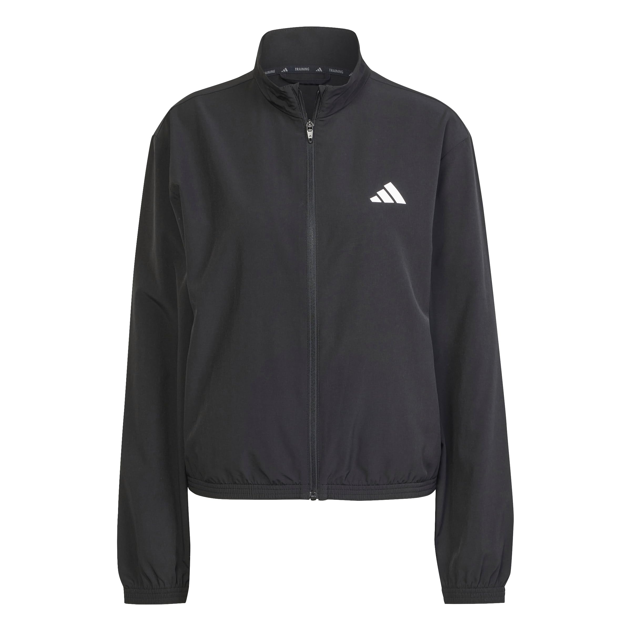 adidas womens Train Essentials 3-Stripes Woven Warm-Up Jacket Sweatshirt S Black