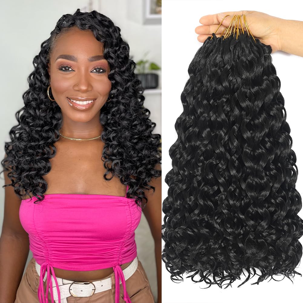 Amazon.com : JKIBOO GoGo Curl Crochet Hair 14 inch Ocean Wave Crochet ...