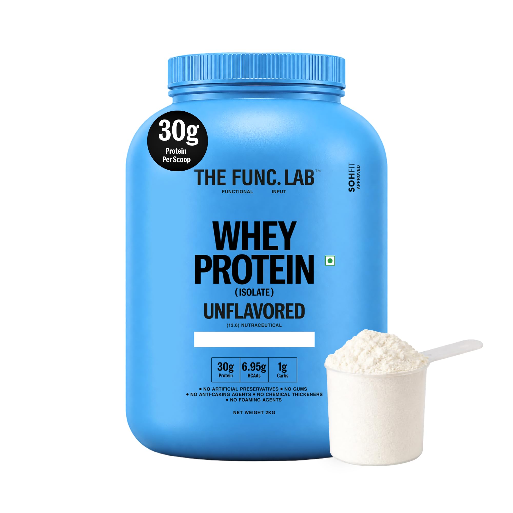 The Func. Lab Whey Protein Isolate - Dark Chocolate | 500g | Grass‑Fed, 28g Protein, 6.37g BCAA per Scoop | High Protein Supplement for Muscle Growth, Digestion and Absorption Support — Amazon image 16