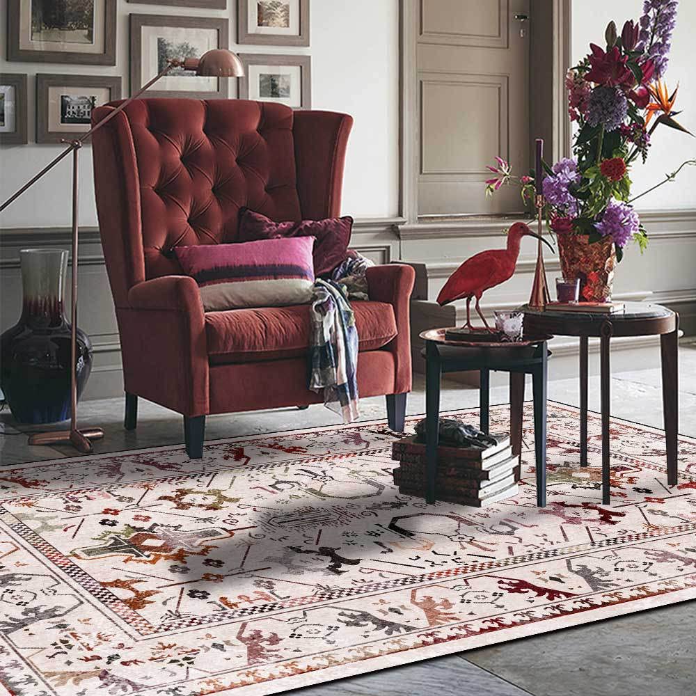 Tapis intérieur poils courts abstrait style ethnique 120 x 180