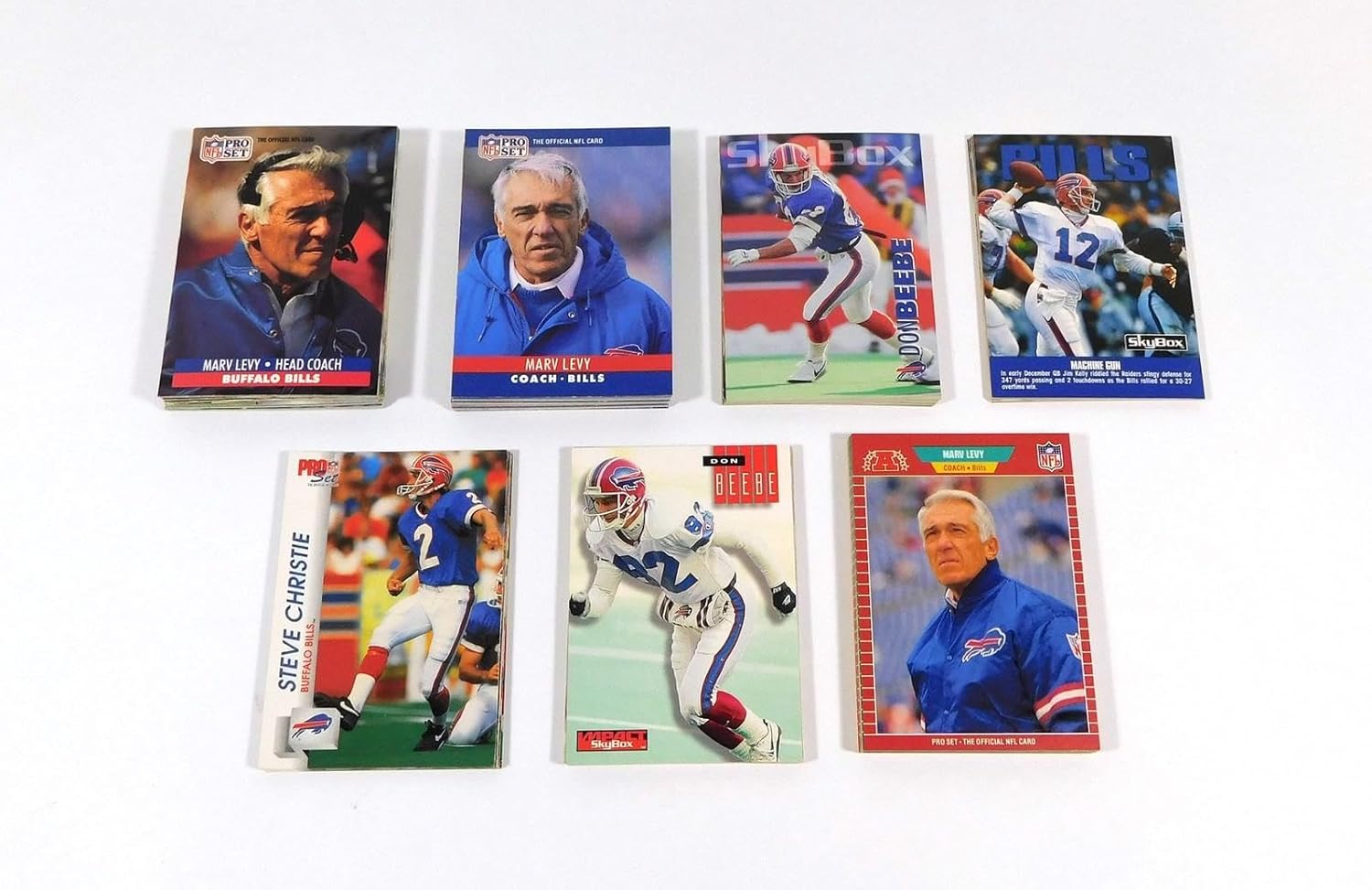Lot of (7) 1989-1994 Pro Set & Impact Buffalo Bills Team Sets Kelly - Football Cards