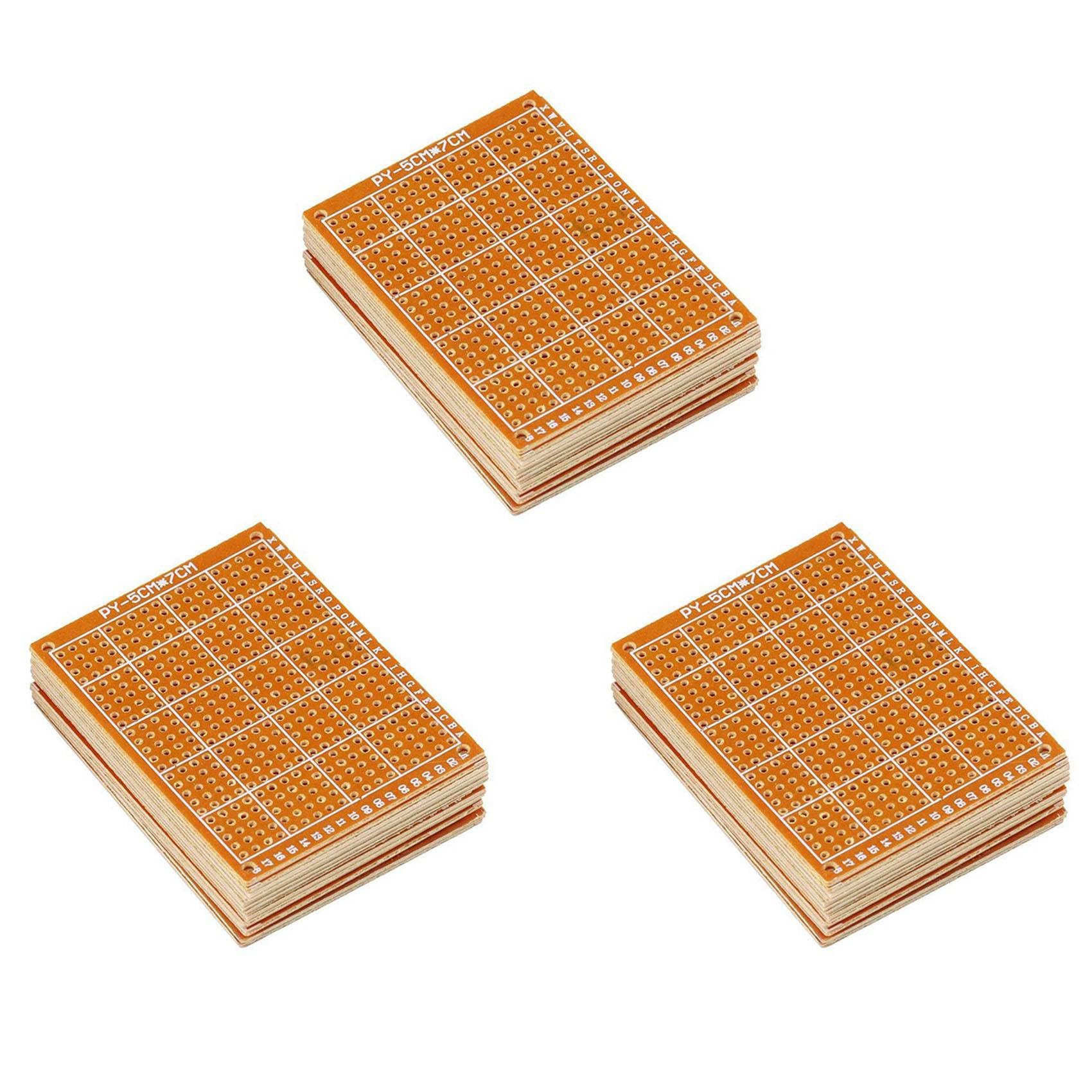Jnchdghwa Orange 30Pcs Pcb Prototype Kit, 432 Holes Universal Circuit Board For Diy Soldering And Electronic Projects