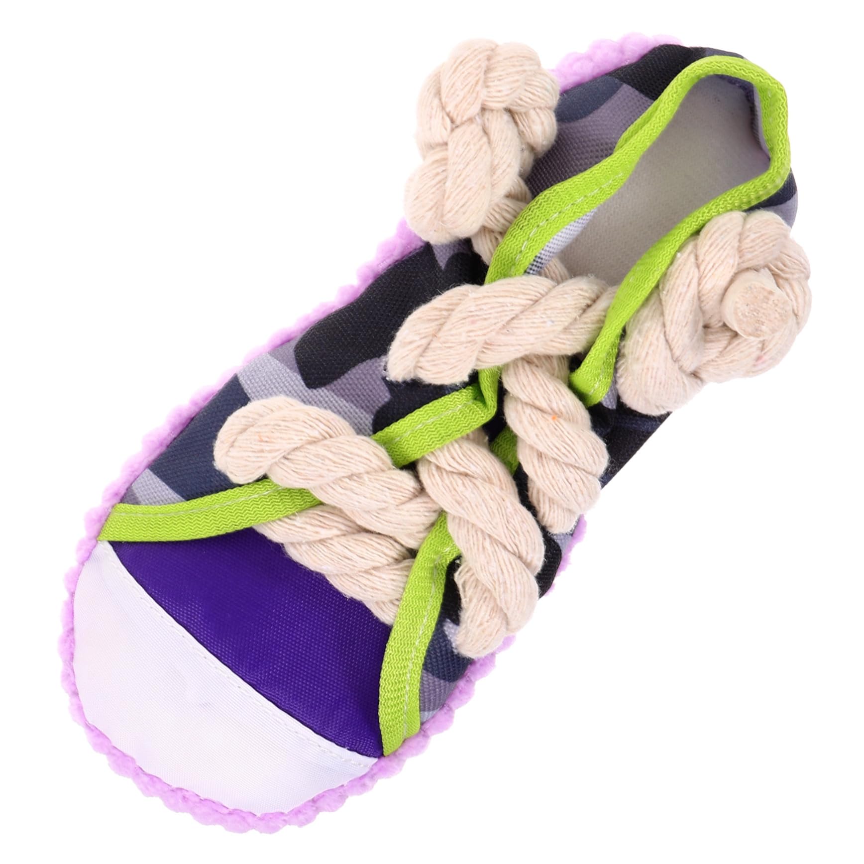SUPVOX Jouet à Mâcher Interactif et Facile à Nettoyer pour Chien en Toile et Corde de Coton Forme Chaussure pour Chiens Moyens et Grands