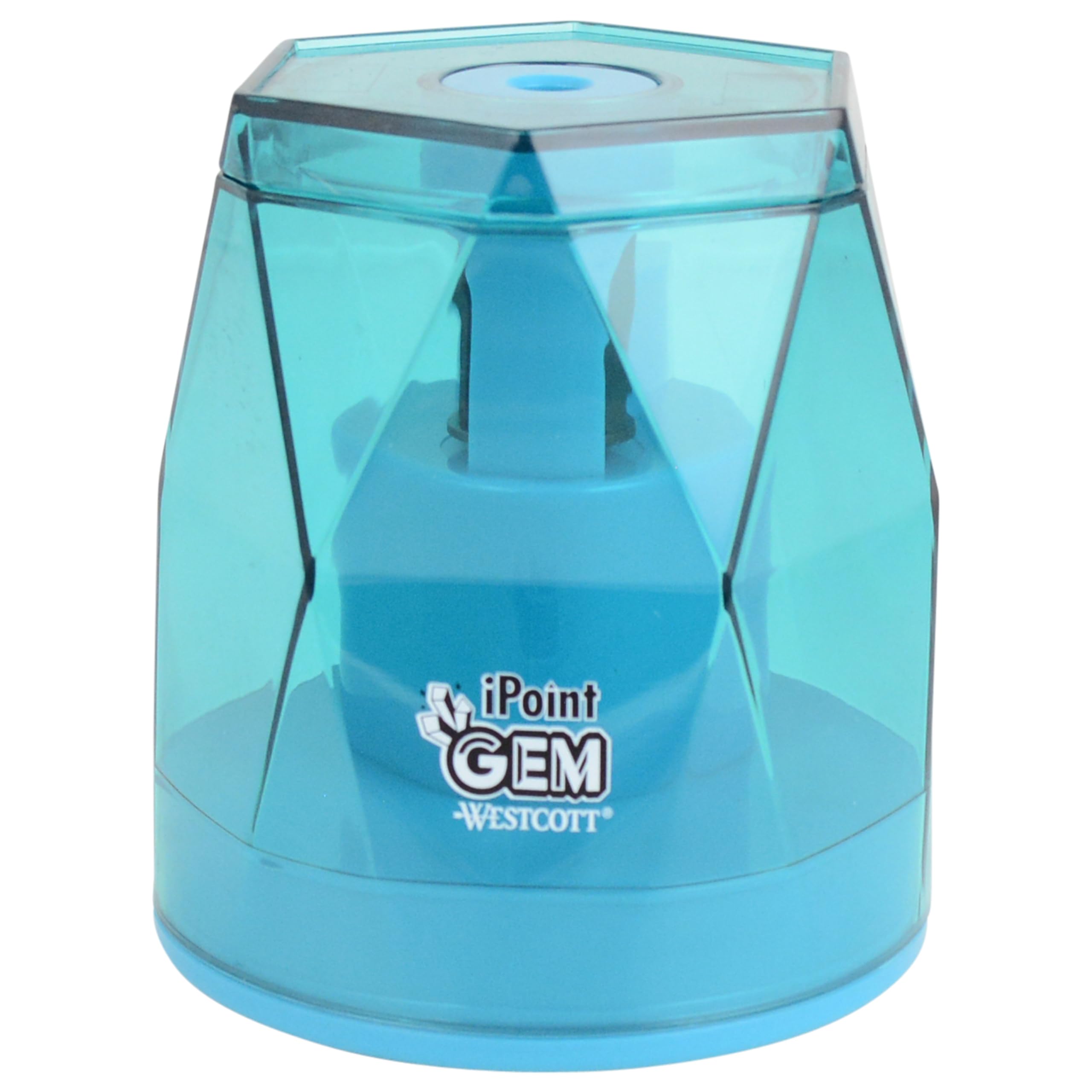 Westcott iPoint® GEM Taille-crayon à batterie, bleu (00529)