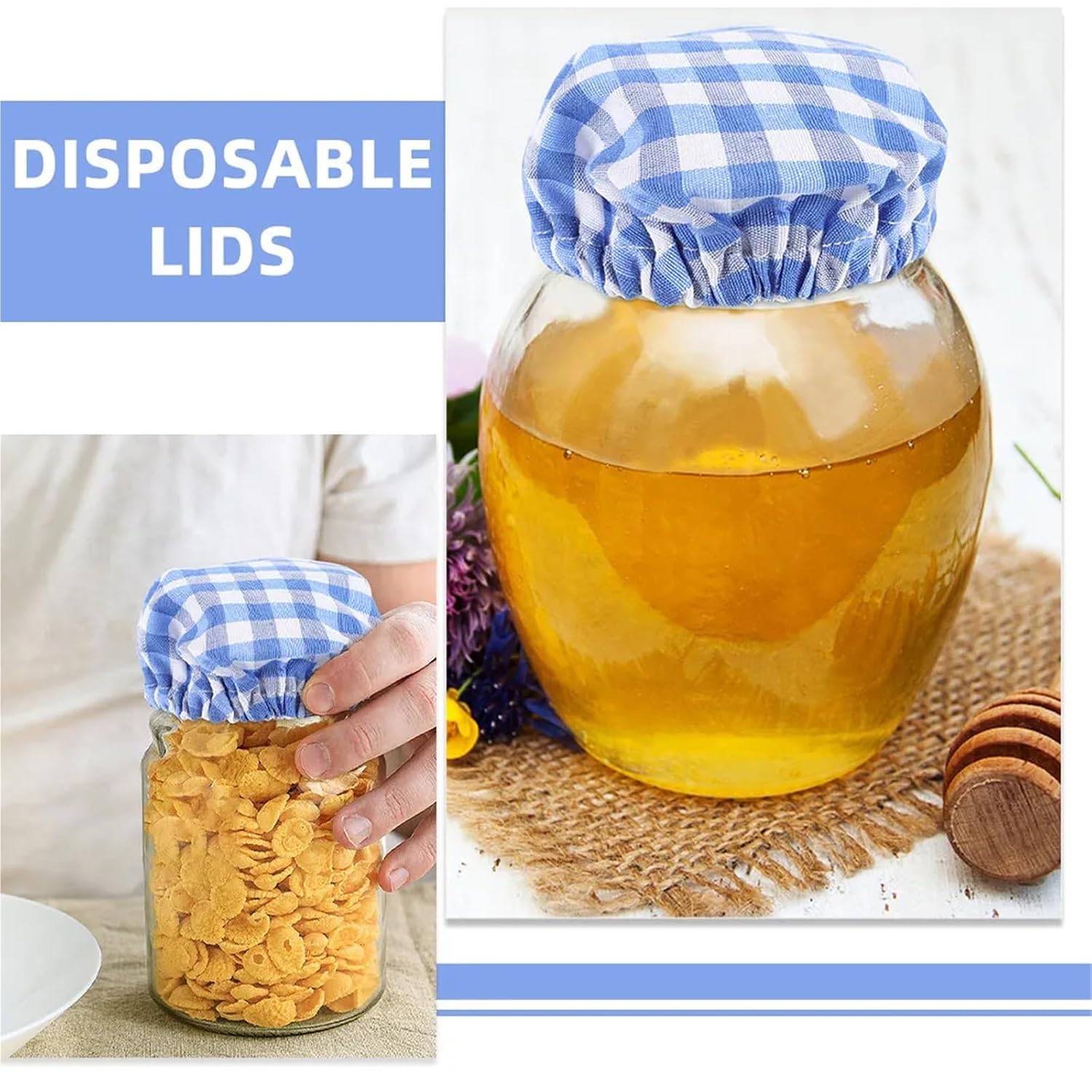 15Pcs Reusable Sourdough Jar Covers Washable Cloth Fermentation