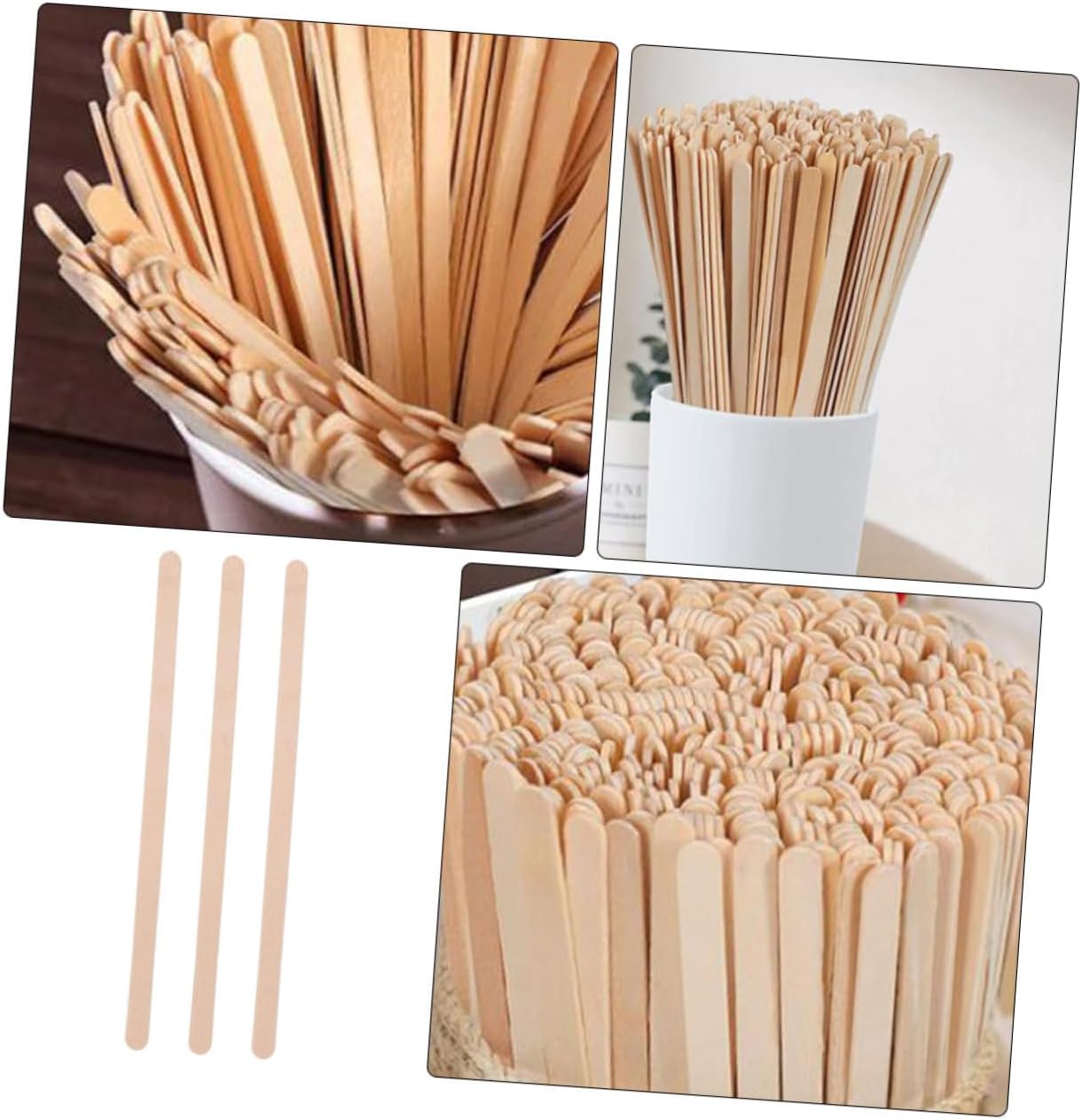 500pcs Coffee Stirrer Sticks for Bar Wood Mixing Rods for Beverage Heat-resistant Stirrers Smooth Surface