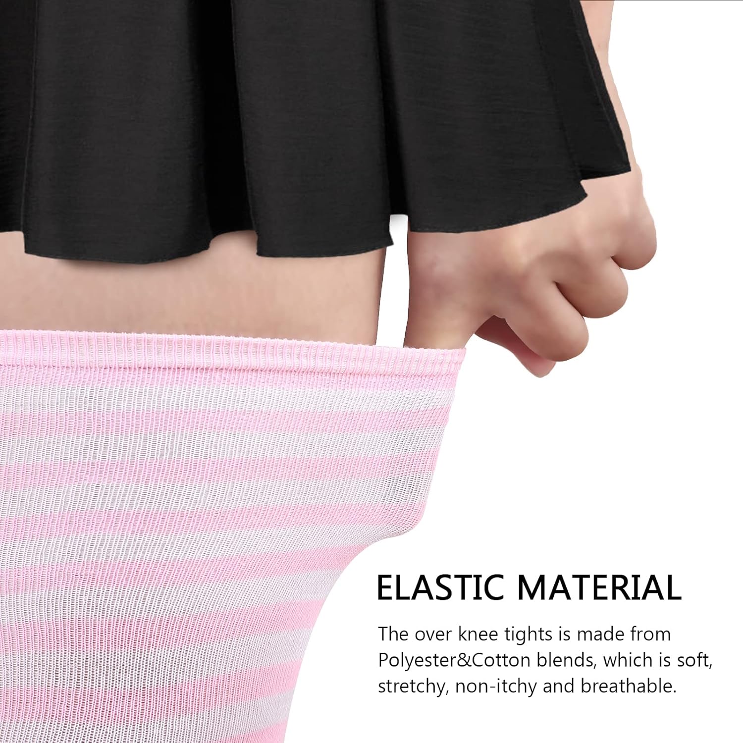 Extra Long Thigh High Socks for Women Striped Over Knee Thigh Socks Long Boot Thigh High Stockings Leg Warmers - Image 4