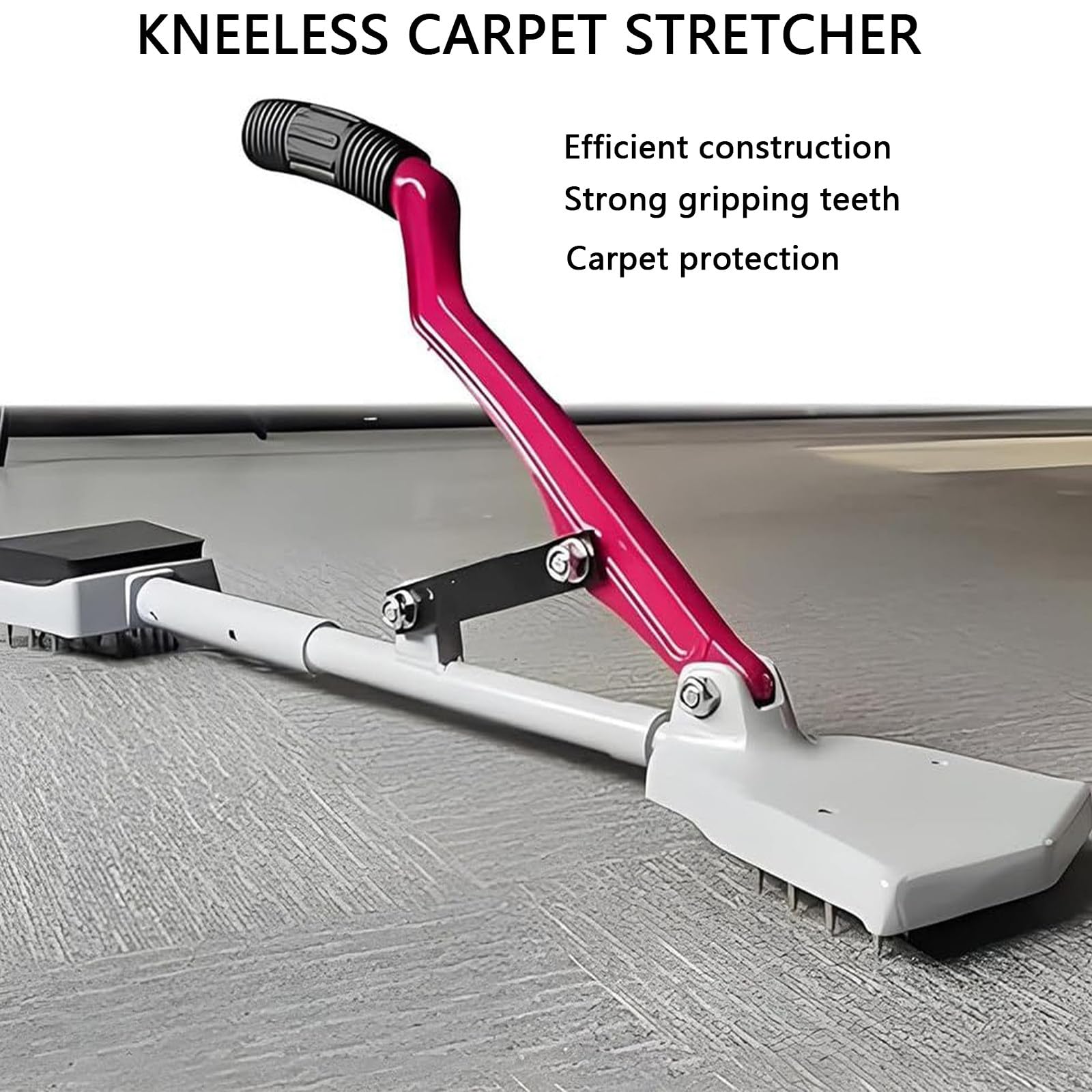 Outil Installation Moquette Complet, Tendeur sans Genou,avec Cutter, Carpet Kicker Ergonomique, Kit Pose Moquette,pour Maison et Hôtel