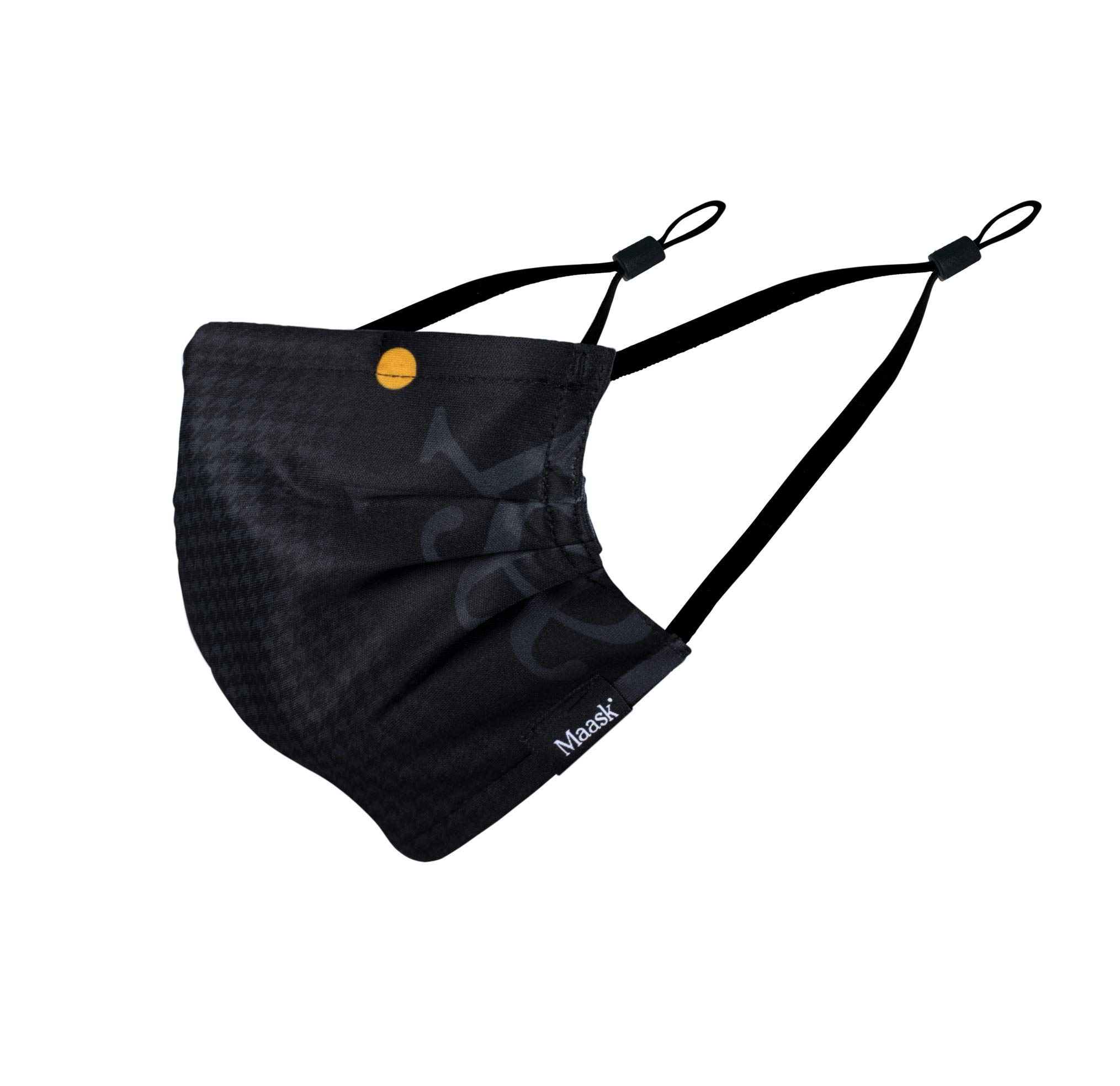 MAASK Unisex's Shield Reusable HYGIENIC MASK, Black, Adult