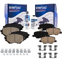 Detroit Axle - Front and Rear Brake Pads for 2014-2018 Mazda 3, 2014 3 Sport Premium Ceramic Brake Pads with Hardware Replacement