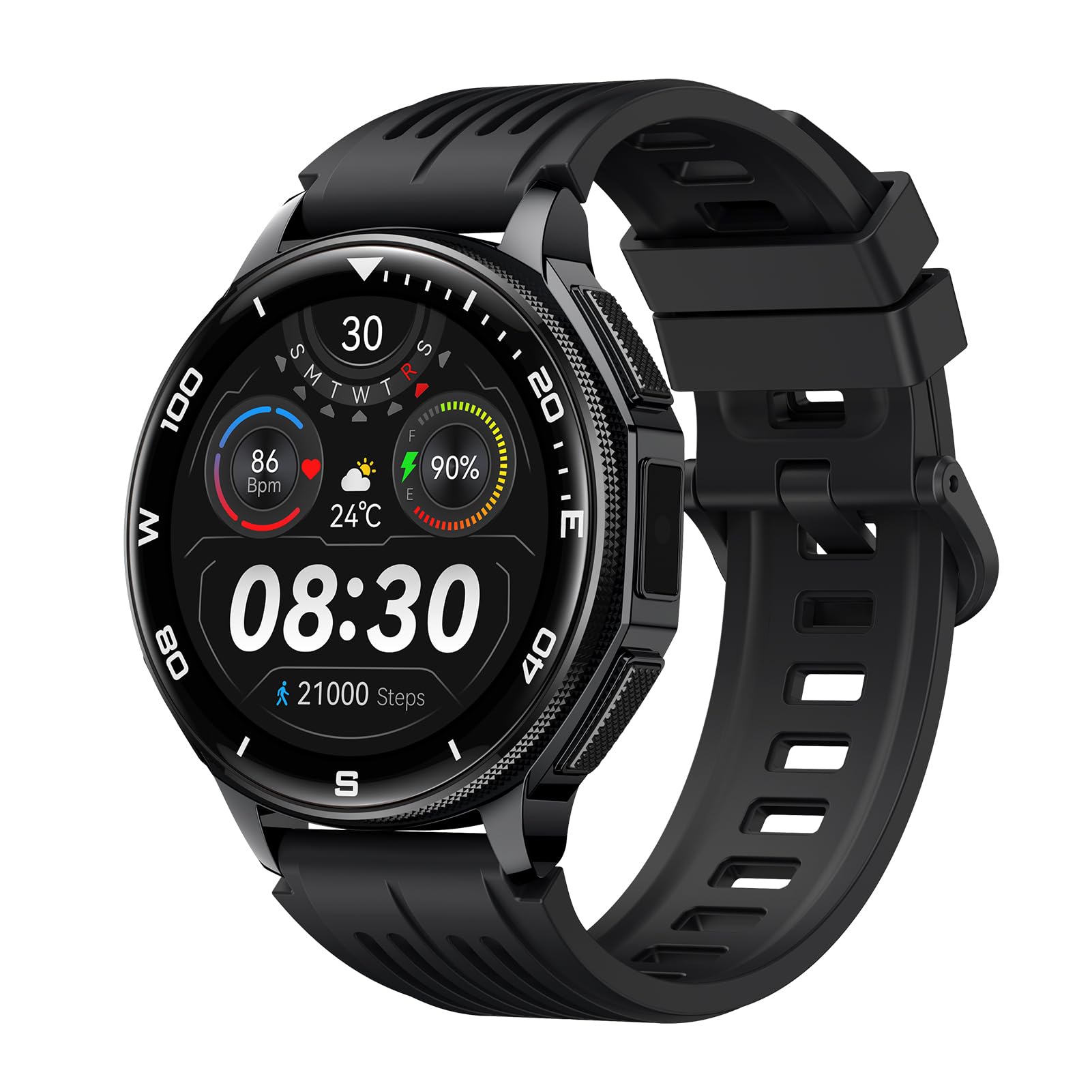 Reloj Deportivo para Hombre, 5 ATM, Más De 100 Modos (Black)