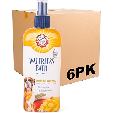 Begleys Dog Spray: Waterless Bath Spray for Pets, Baking Soda, Mango Scent