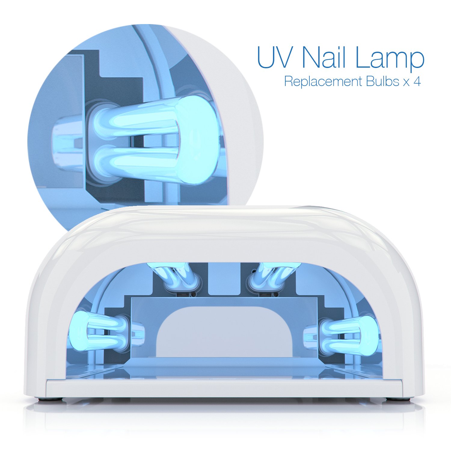 Lot De 4 Ampoules UV 9W Pour Lampe à Ongles 36W - Tubes De Rechange Pour Séchage Gel Et Vernis Semi-permanent