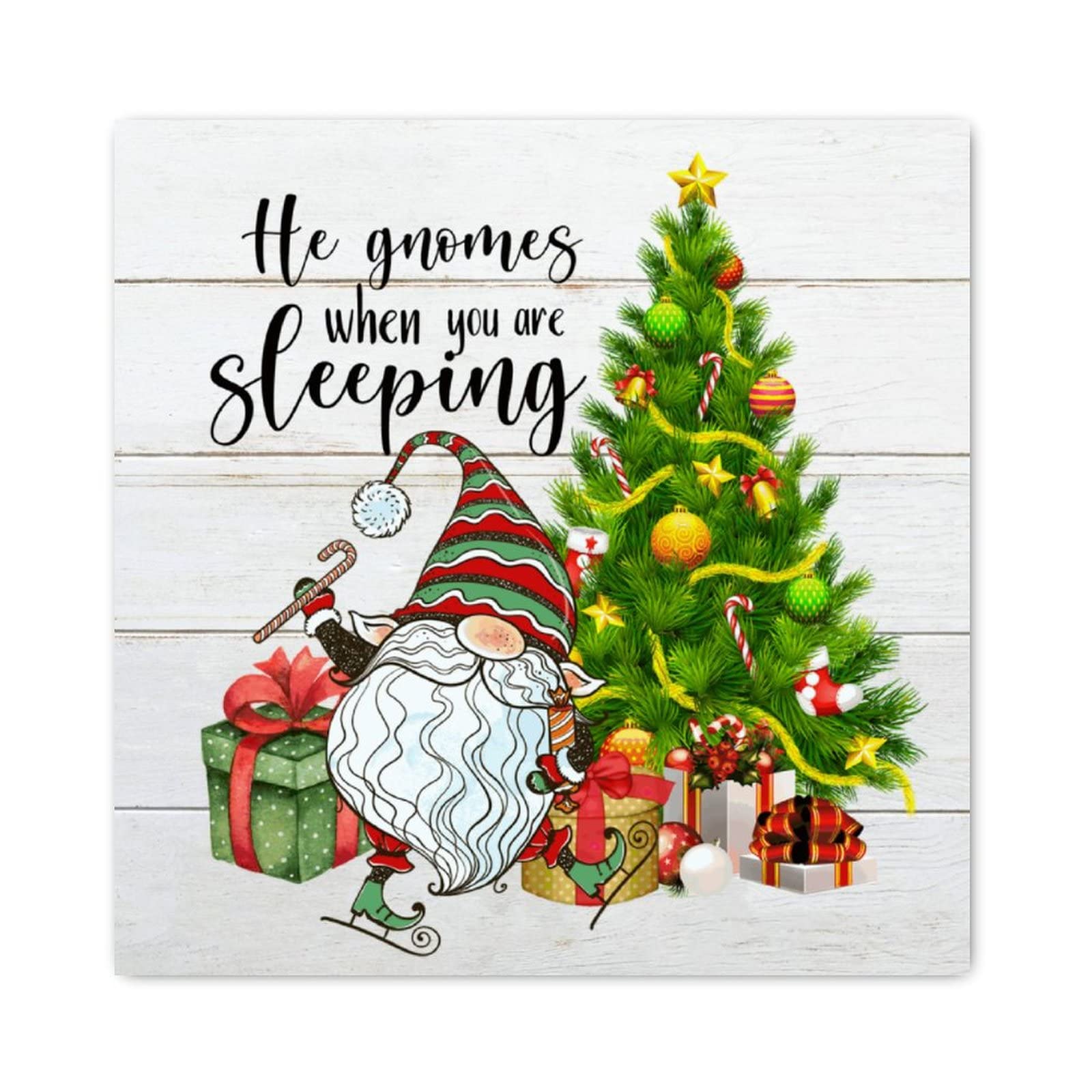 Panneau de Noël en bois à offrir comme cadeau original pour maîtresse d'école