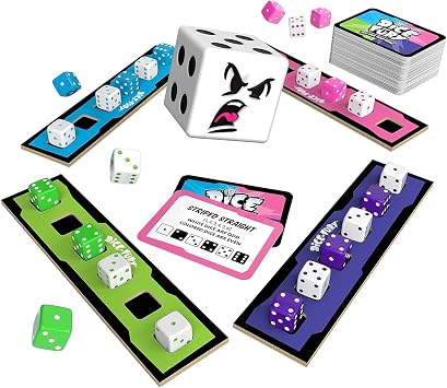 Dice Game for Adults | Dice Card Game | 2-4 Player Interactive Educational Addition Subtraction Toy Home Birthday Travel Family Kids