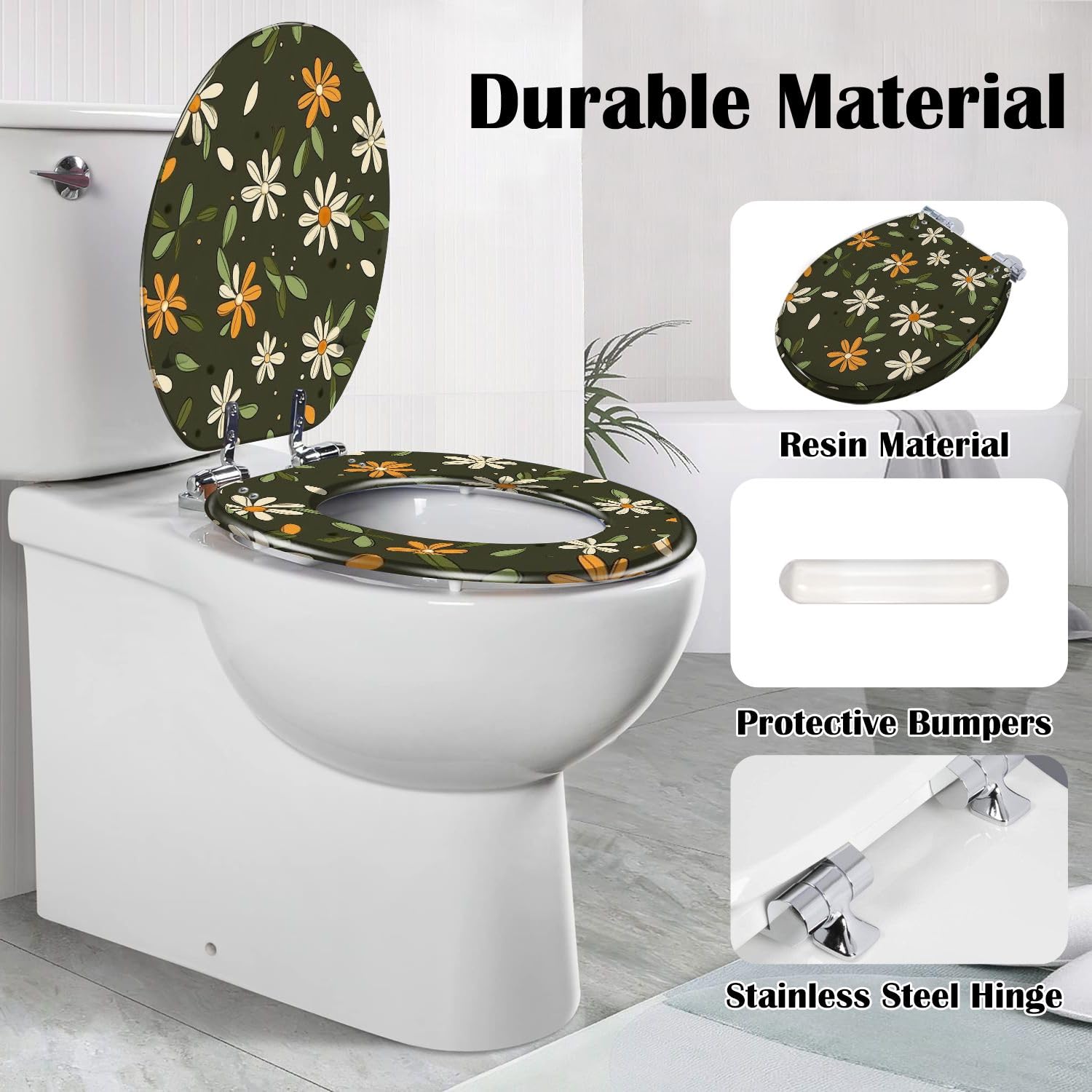 Sedile WC allungato per bagno