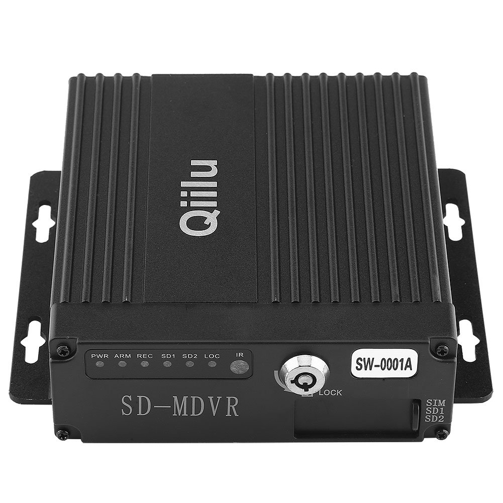 Qiilu Realtime Mini 4CH Car Mobile DVR Auto Video Recorder Vehicle Camcorder Driving Recorder Car Ca