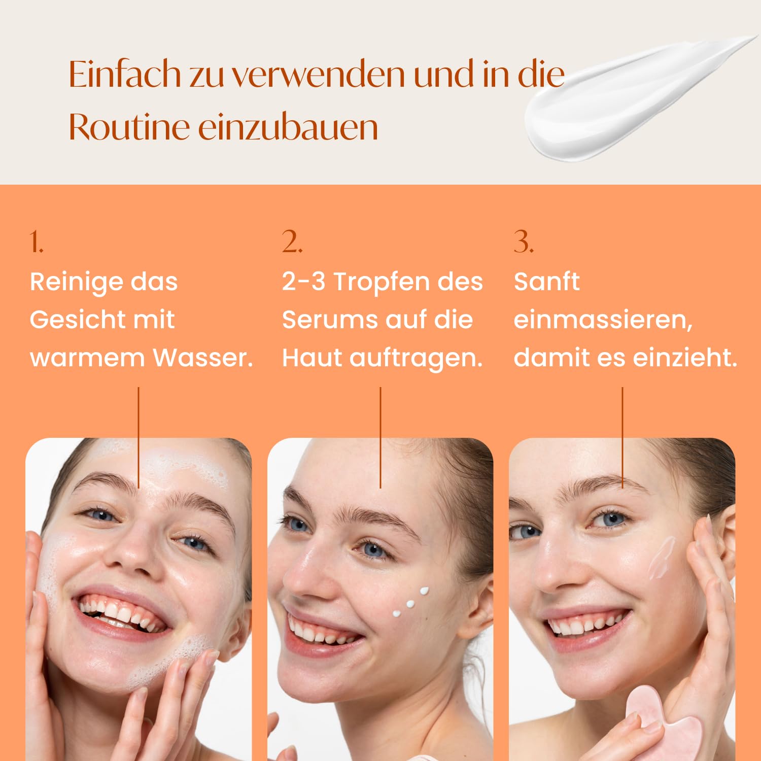 PLANTIFIQUE 20 Paar Augenpads Gegen Augenringe und Tränensäcke & Vitamin C Serum Gesicht Korean Skin Care Anti Aging Gua Sha Massage Face Serum, 30 ml