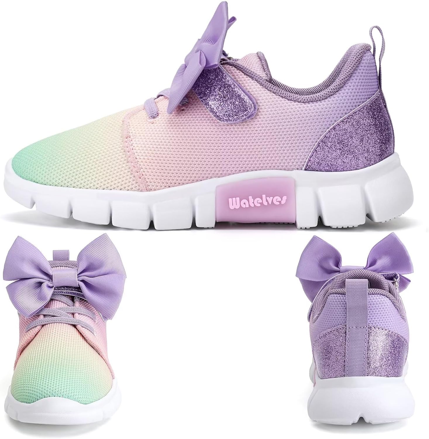 WateLves Girls Sneakers Lightweight Walking Shoes Comfortable Running Tennis Shoes for Toddler Little Kid/Big Kid - Image 5