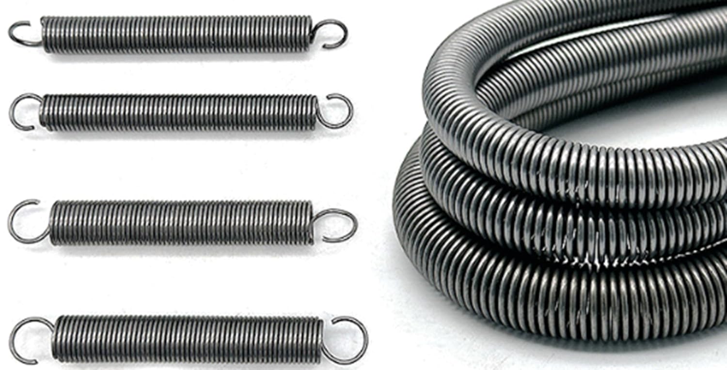 スプリングテンションスプリング、フックスプリング付き5個、ワイヤー直径1.8mm、外径13mm、長さ100-200mm、強度テンショ