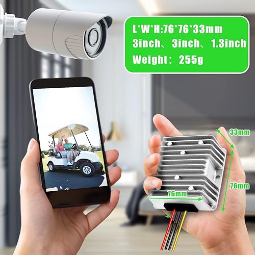 Miniatura 2 de DC 48 V reductor a 12 V 20 A 240 W IP65 convertidor impermeable de voltaje CC reductor módulo transformador, voltaje de entrada 30-60 V regulador