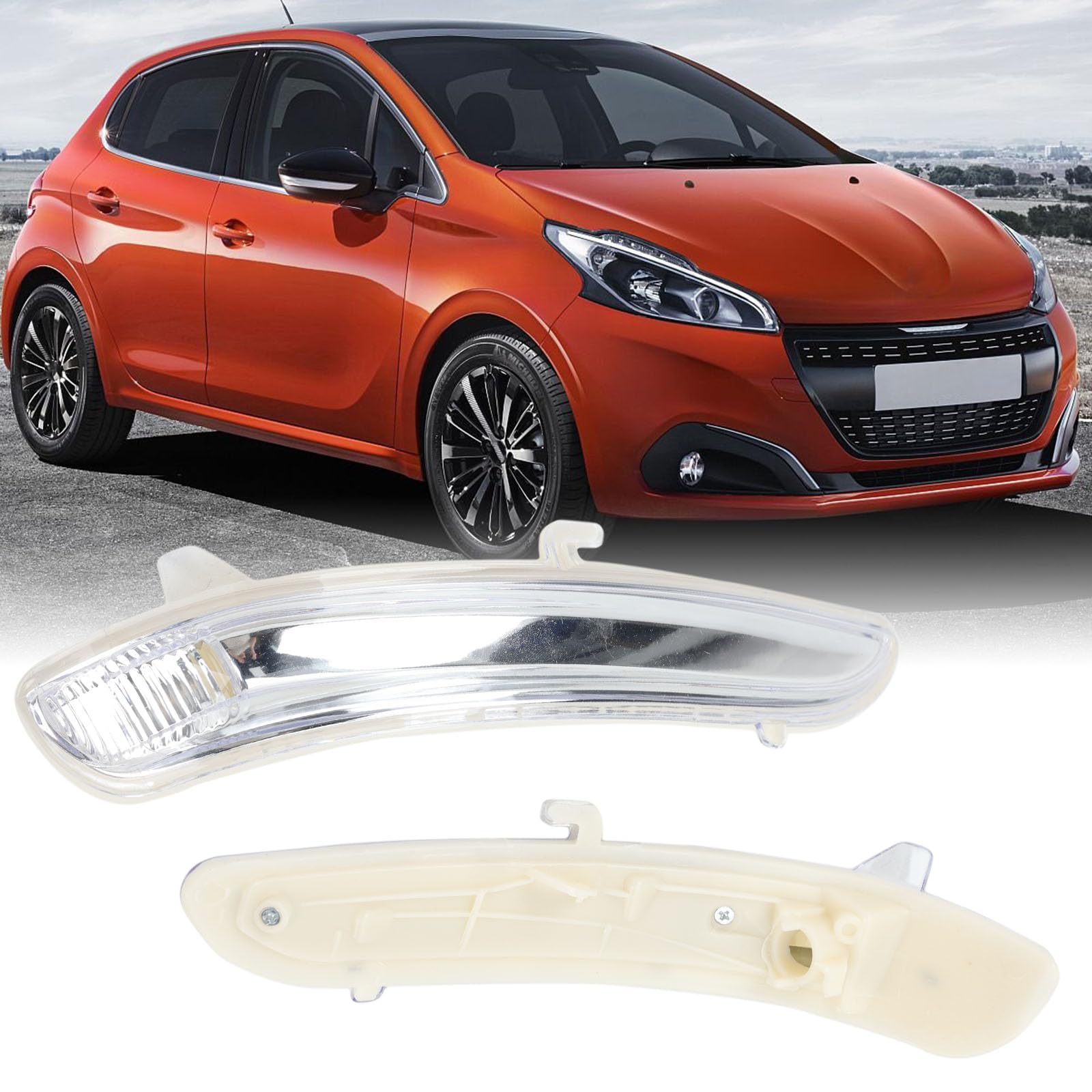 Copertura per specchietto laterale, indicatore di direzione, adatto per Peugeot 2008/208 2012-2019 per Citroen C3 2017-2024 (lato destro)