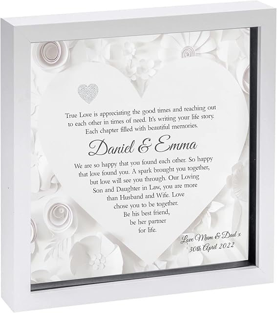 Son and Daughter in Law Poem Print. Your Wedding Day. 8" x 8" Personalised details required.