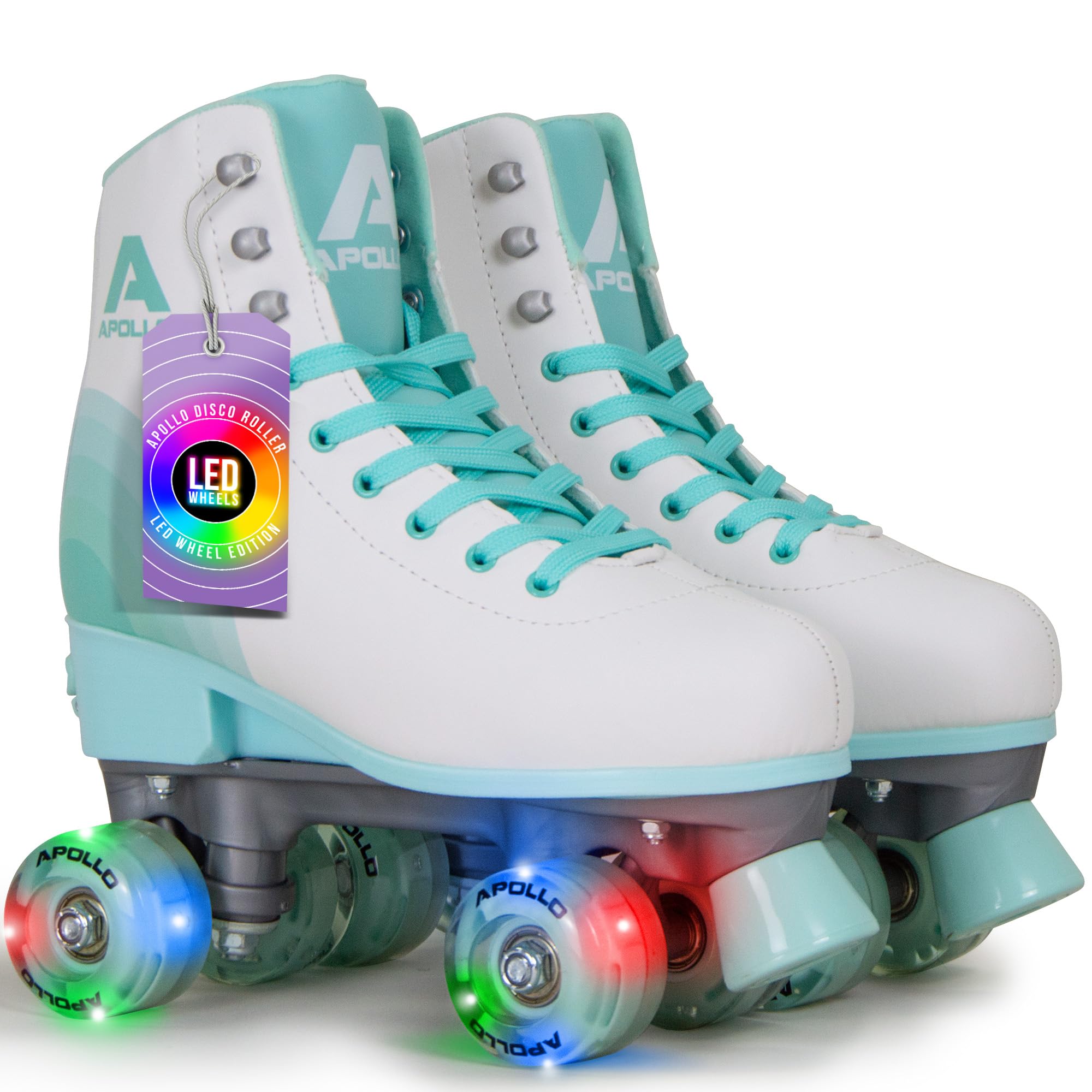 Patines Apollo Classic de 4 Ruedas - para niños, Adolescentes y Adultos, Talla Ajustable, para niñas y Mujeres, cómodos, para Todas Las Edades, 3 Tallas Desde la Talla de Calzado 31 hasta la 42