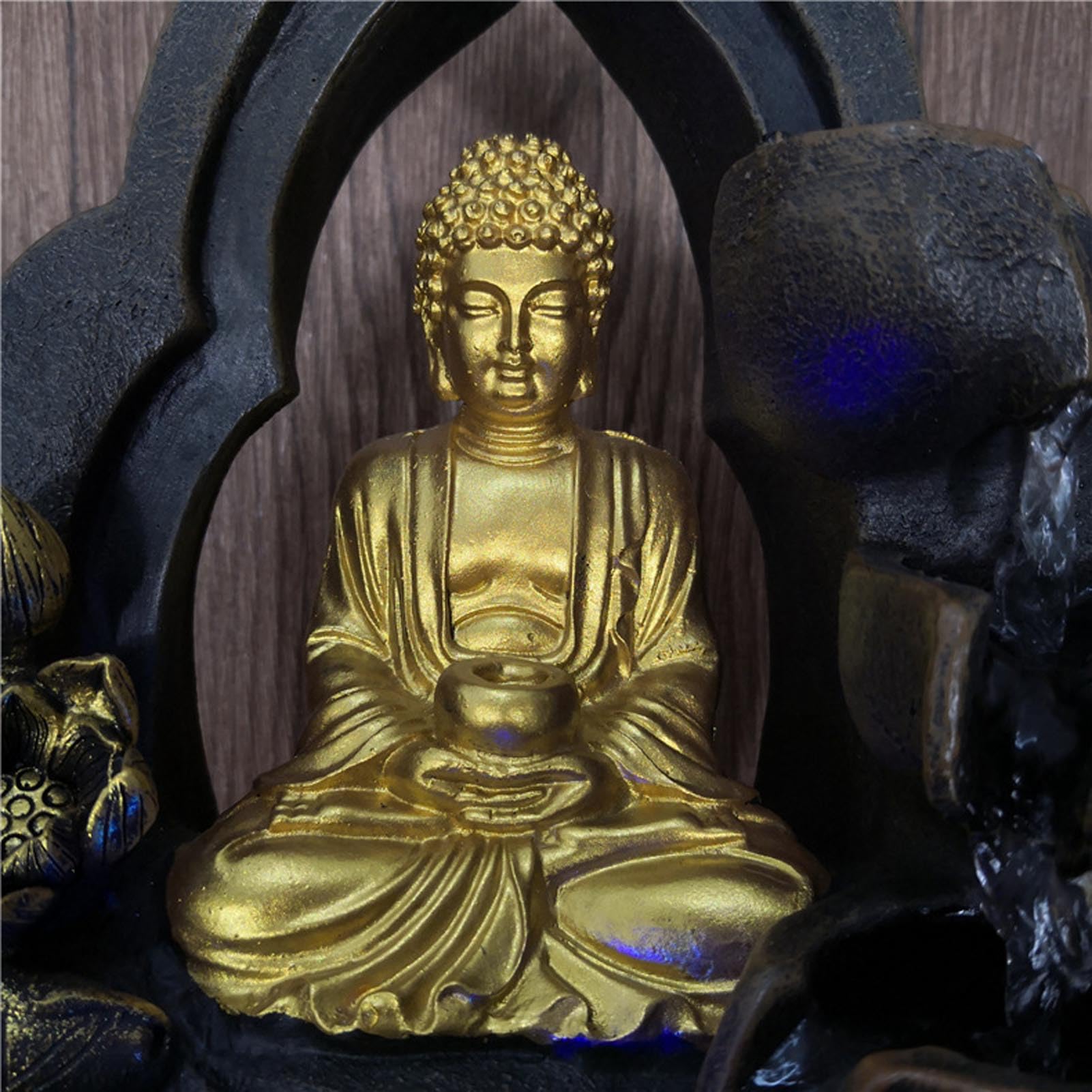 Fontana Da Tavolo Con Buddha Zen - Cascata Decorativa Con Luce LED Per Relax E Meditazione - Foto 6