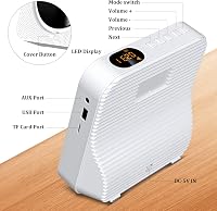 KOVCDVI CD Lejátszó Bluetooth 5.1 Rádióval - 5W Dupla Hangszóró, Távirányító, USB/SD Kártya Lejátszás, FM Rádió, Fehér 8