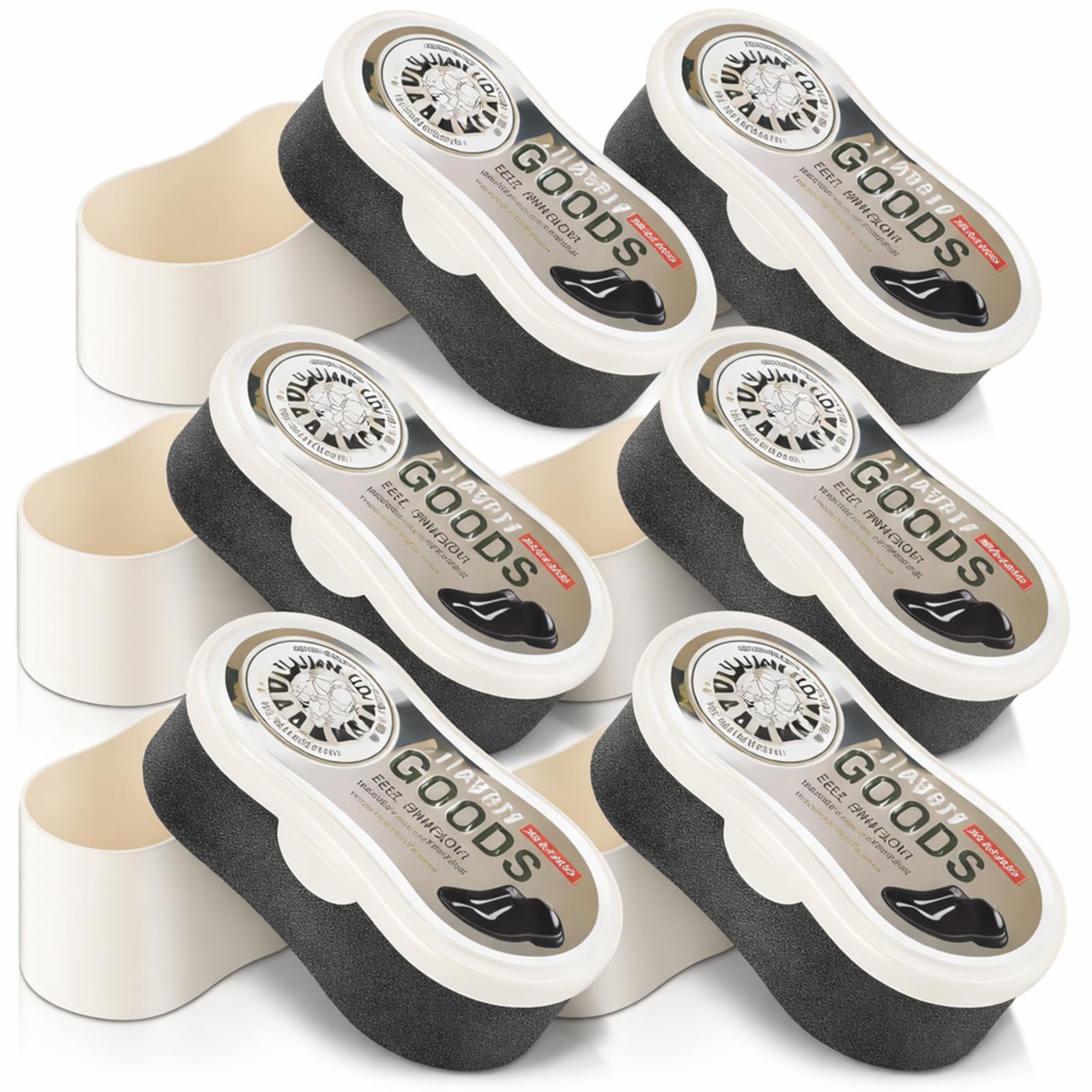 Loopeer 6 Pcs Shoe Shine Sponge for Leather Care