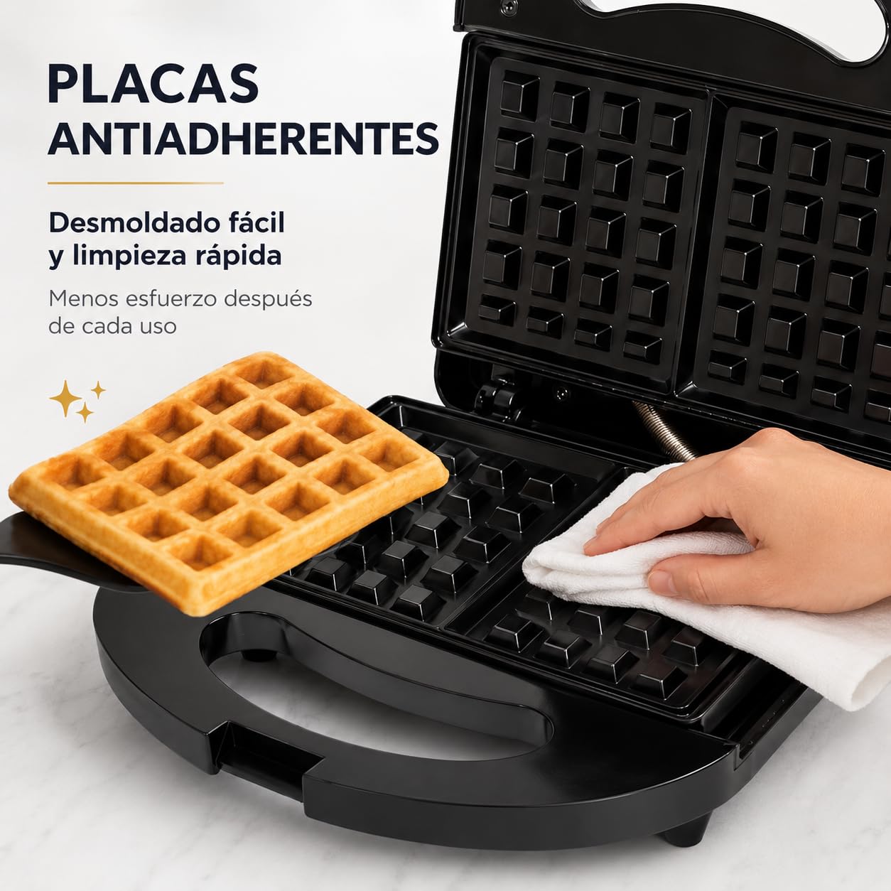 Gofrera Electrica Gofres Waffle Maker Antiadherente 750W
