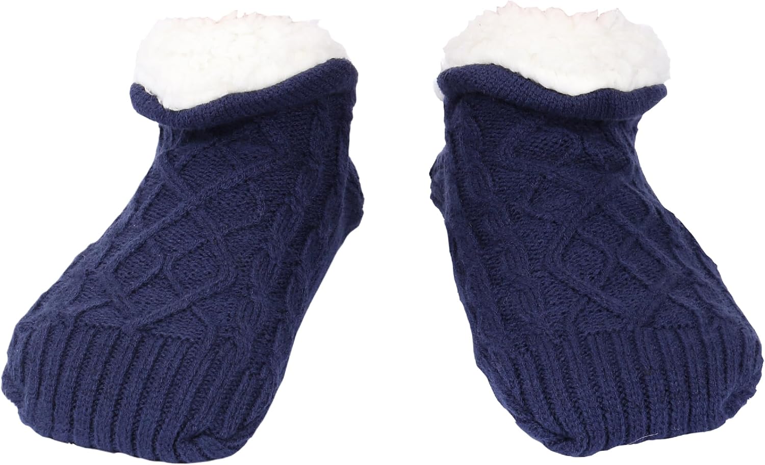 Panda Bros Mens Super Soft Warm Cozy Fuzzy Fleece-lined Winter Slipper socks With Grips, Size 6-11