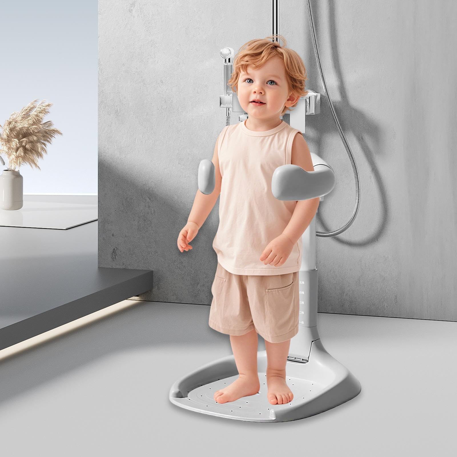 Soporte para Baño del Bebé - Bañera De Pie Ajustable Para Bebés - Ayuda de Cuidado Plegable para Bebés de 8 a 36 Meses para Guardería Viajes