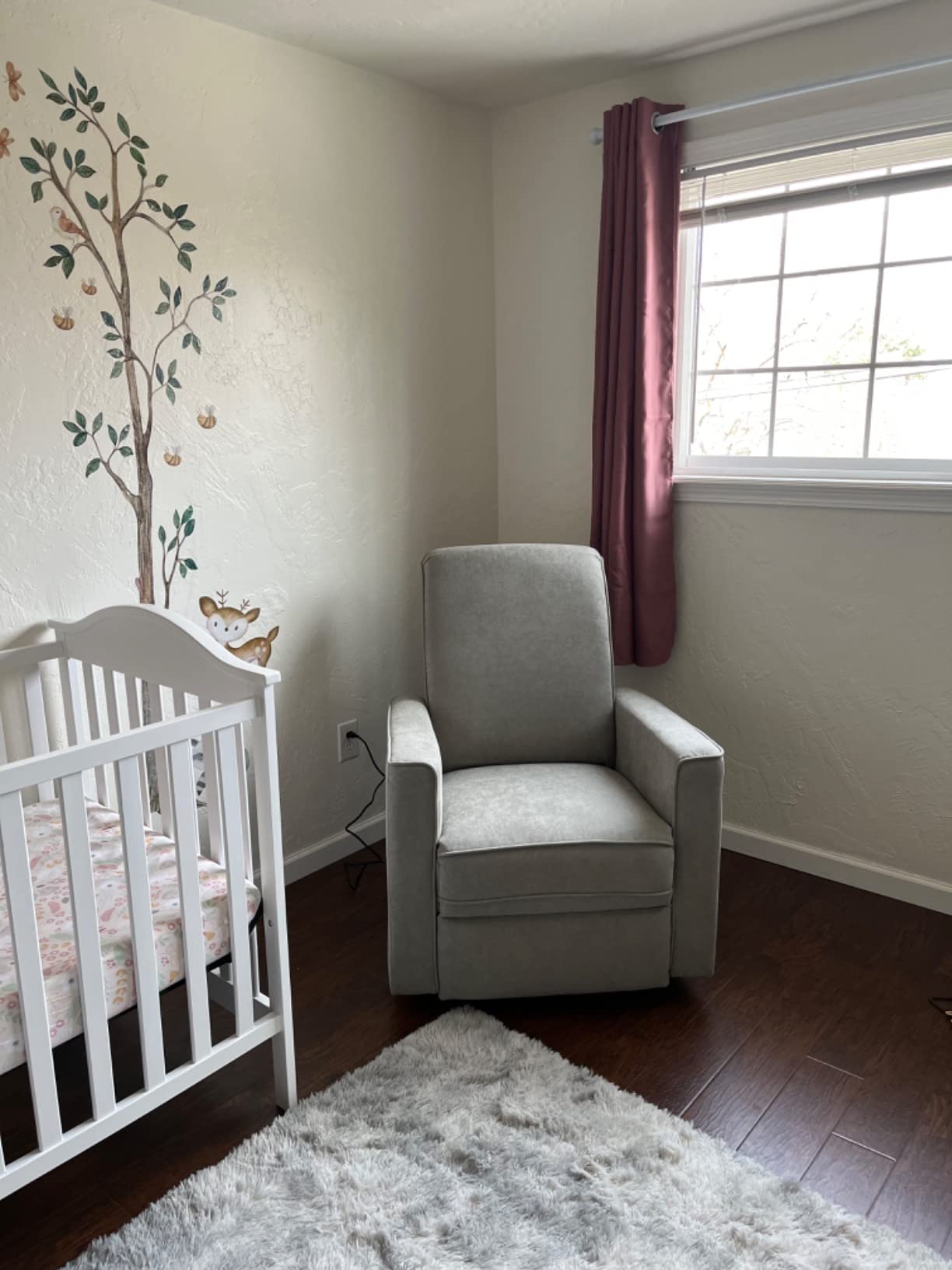 42/mo Finance Evolur Harlow Deluxe Upholstered Plush Seating Glider