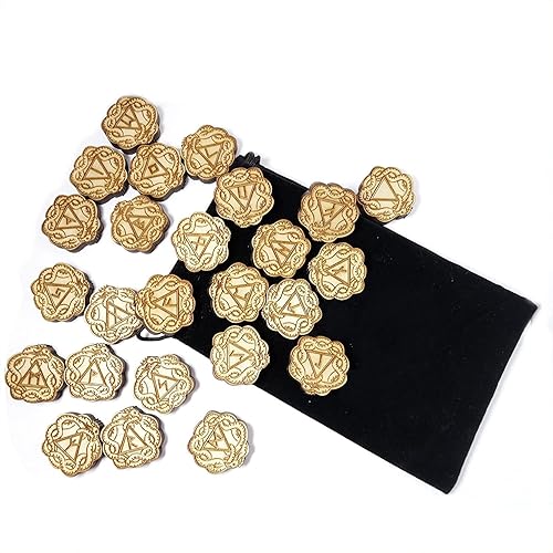 Miniatura 2 de Wooden Dragon Serpent Viking Rune Set Elder Futhark viking pagan gift, made in the usa soild wood