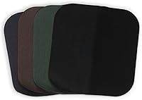 Vista 2 de Dritz Sarga, 5 x 5 pulgadas, 4 unidades, parches para planchar surtidos, colores oscuros