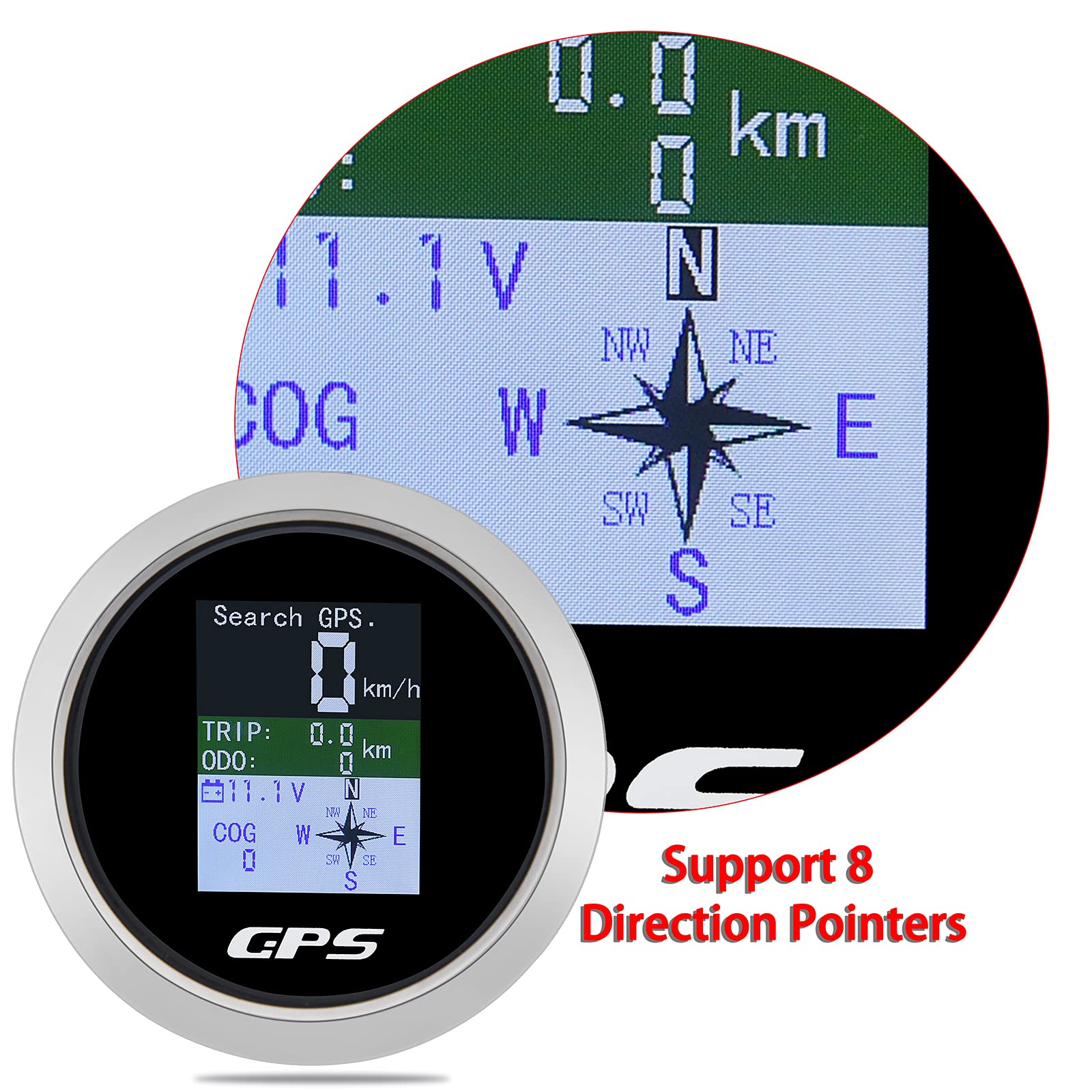 Buy 85MM GPS Speedometer Gauge Digital Waterproof Boat MPH Speedometer