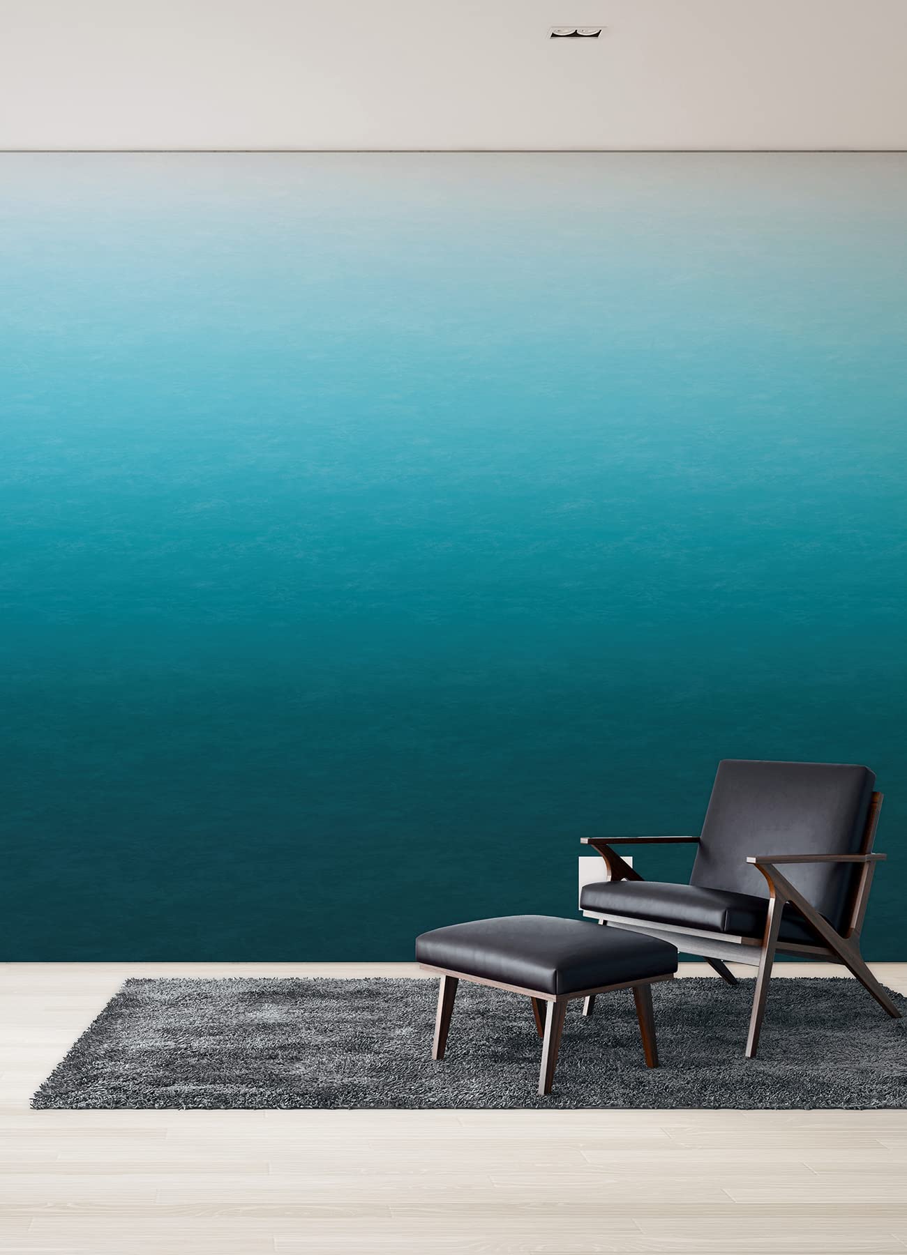 A-Street Prints Caribbean Sea Teal Blue Ombre Wall Mural, 68.6 x 134.6 cm - Image 4