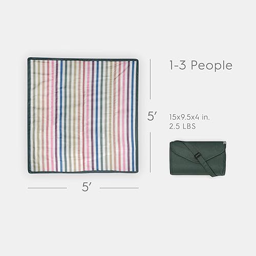 Miniatura 49 de Little Unicorn - Manta para exteriores o interiores, diseño soleado, 100 % poliéster, impermeable, fácil limpieza y transporte, para bebés o niños