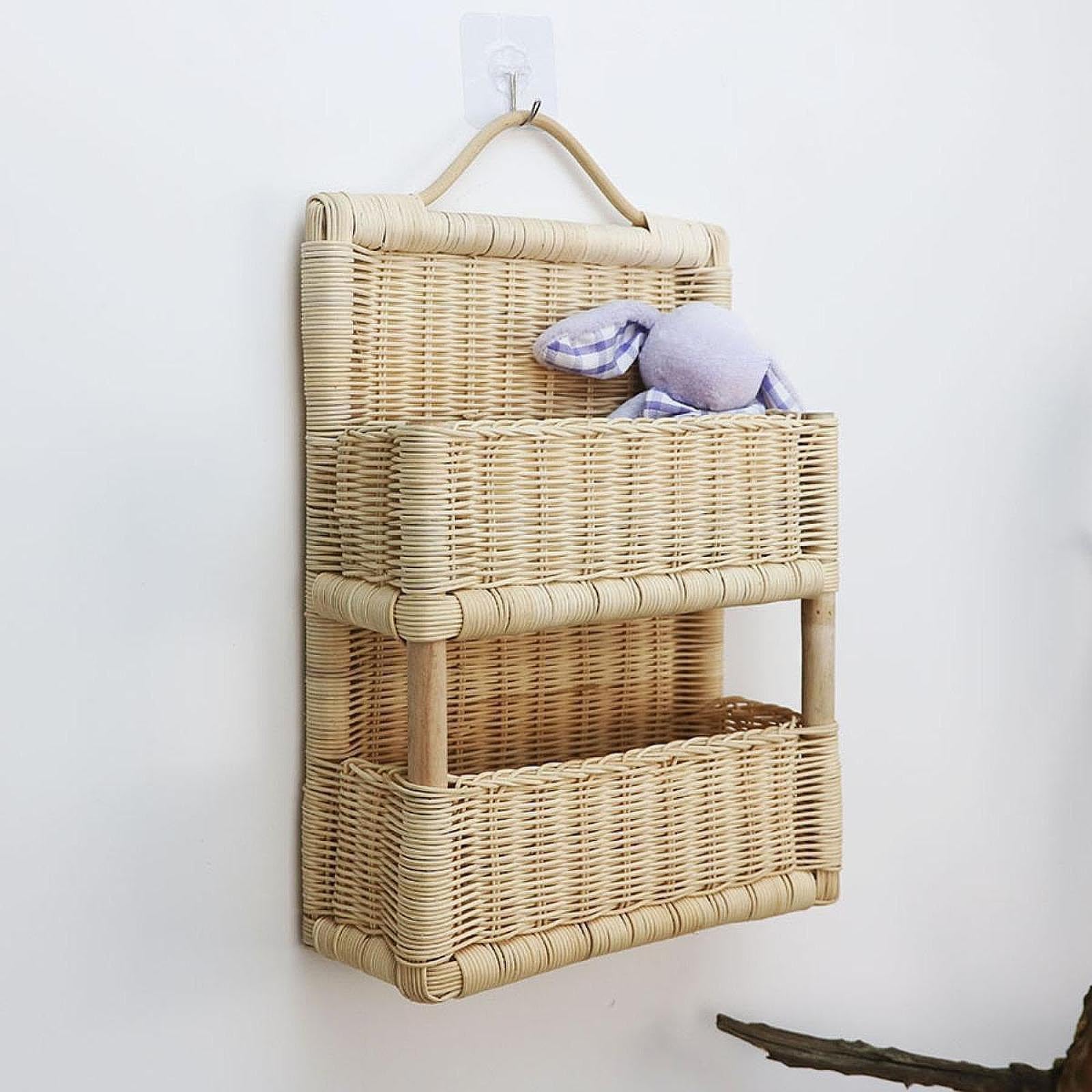 Organizadores de doble tejido, cestas decorativas de pared tejidas que crean espacios ordenados y elegantes, cestas para frutas y verduras, maceteros decorativos de