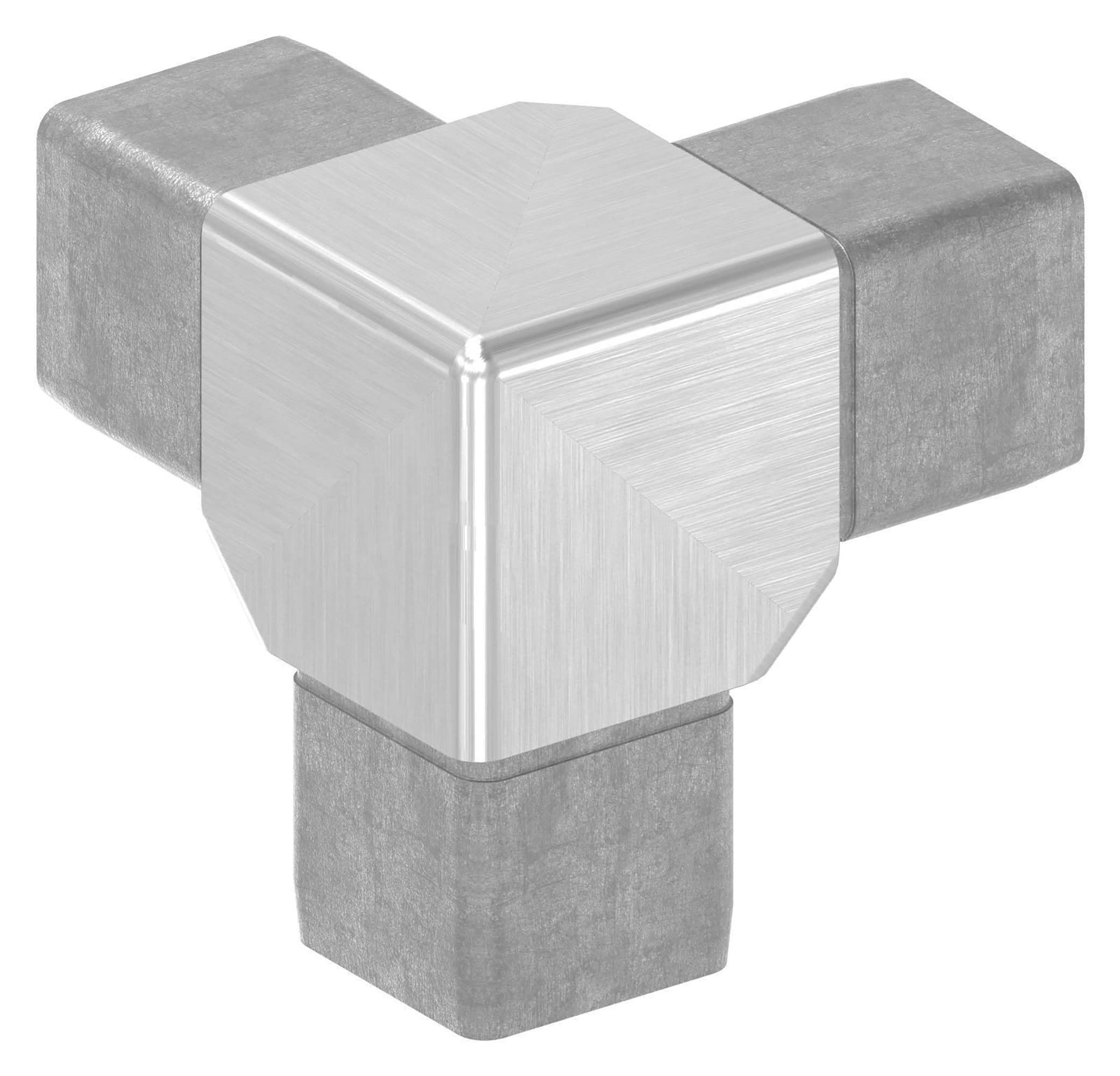 STEINBACHER© | Pièce De Jonction En Acier Inox Pour Tube 40x40x2mm, Connecteur à Enficher, V4A