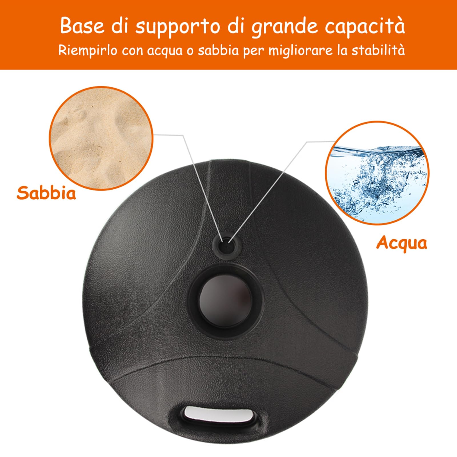 COSTWAY Sacco da Boxe per Bambini Altezza Regolabile, Punching Ball per Bambini con Guantoni, Palla di Pugilato da Terra con Base Stabile Riempibile con Acqua o Sabbia
