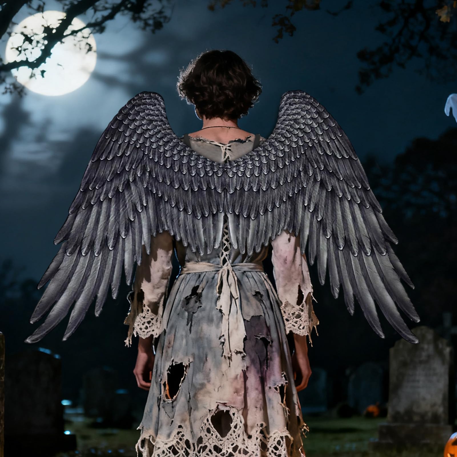 d'angelo per adulti, realistici di Natale, costume da angelo per giochi di ruolo e feste, per Halloween, carnevale, compleanno, feste in maschera, cosplay, teatro, sessione